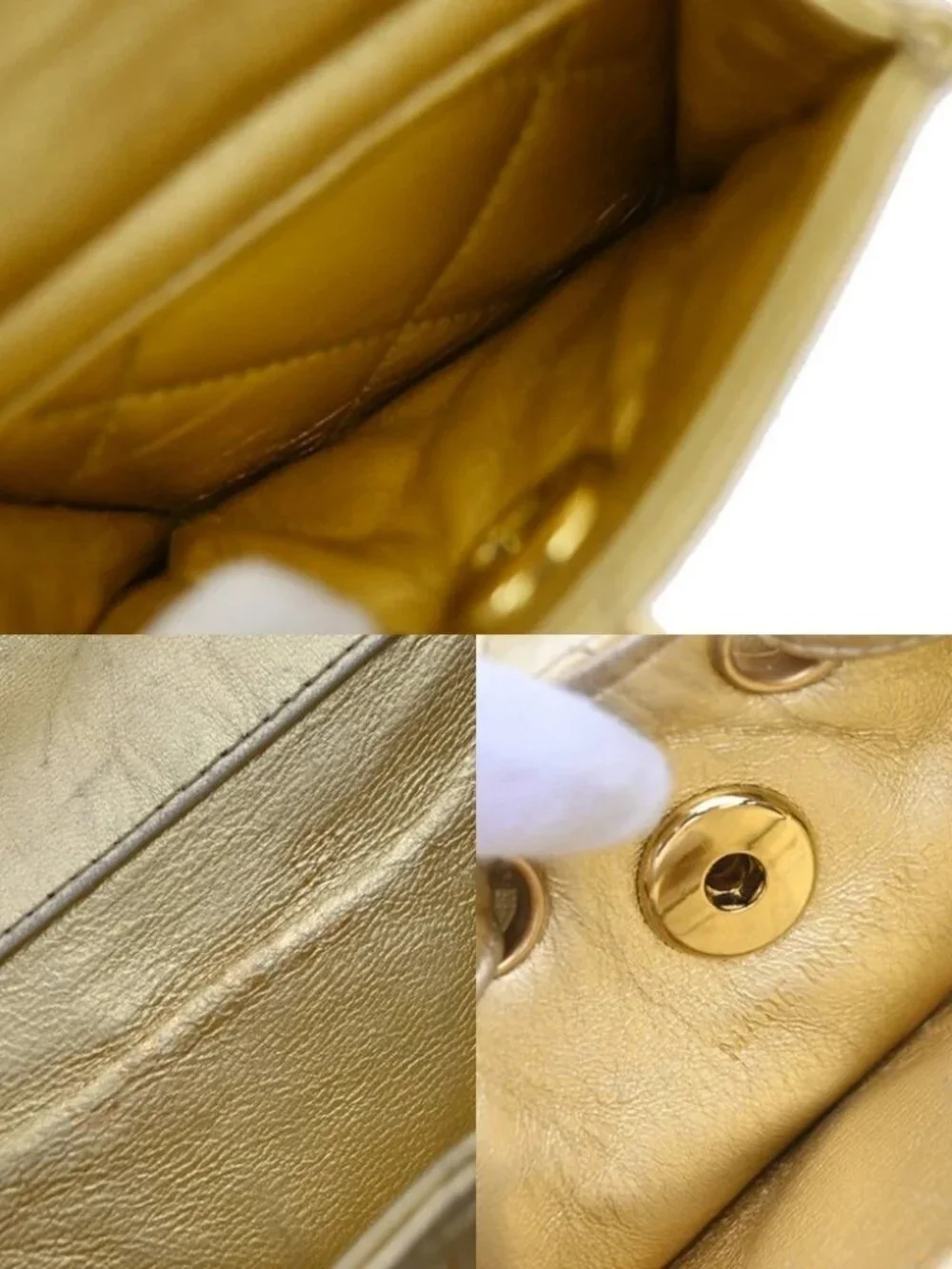 CHANEL CC Logo Duma Matelasse Chain Backpack Bag Leather Gold Vintage